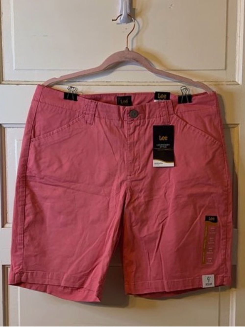 Lee Coral-Pink Bermuda Shorts